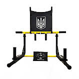 Турнік з адаптивною спинкою (до 200 кг*) 3 в 1 Workout домашній настінний (на стіну) з рамкою, фото 6