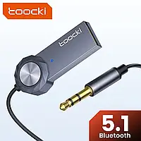 Блютуз адаптер в авто Toocki 5.1 & AUX 3.5mm / FM модулятор / Аудио - Ресивер