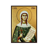 Икона Агата святая мученица 10 Х 14 см