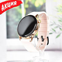 Умные смарт часы Smart Watch G3 Pro bluetooth круглые с шагомером пульсометром 42 мм Розовый lms