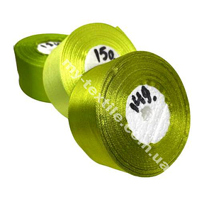 Стрічка атласна ширина 4 см Бобіна 23 м (25 ярдів) Горох №149