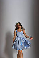 Женское блестящее корсетное мини платье беби долл Db179