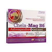 Витамины и минералы Olimp Chela-Mag B6 Ashwagandha+Ginseng, 30 капсул