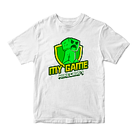 Футболка біла з оригінальним принтом онлан гри Minecraft "My Game Minecraft Майнкрафт" Push IT