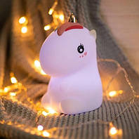 Декоративный ночник Lovely Horse LJC-132 единорог детский силиконовый светильник для сна игрушка белый
