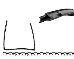 Ущільнювач опускного скла задніх дверей ВАЗ 2110, 2112 верхній лев.