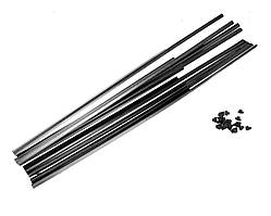 Ущільнювач опускного скла дверей ВАЗ 2101-03, 2106 горизонтальний на пластику (к-т 8 шт.) "реснички"