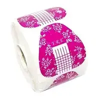 Форми для нарощування нігтів поштучно одноразові широкі рожеві 10 штук