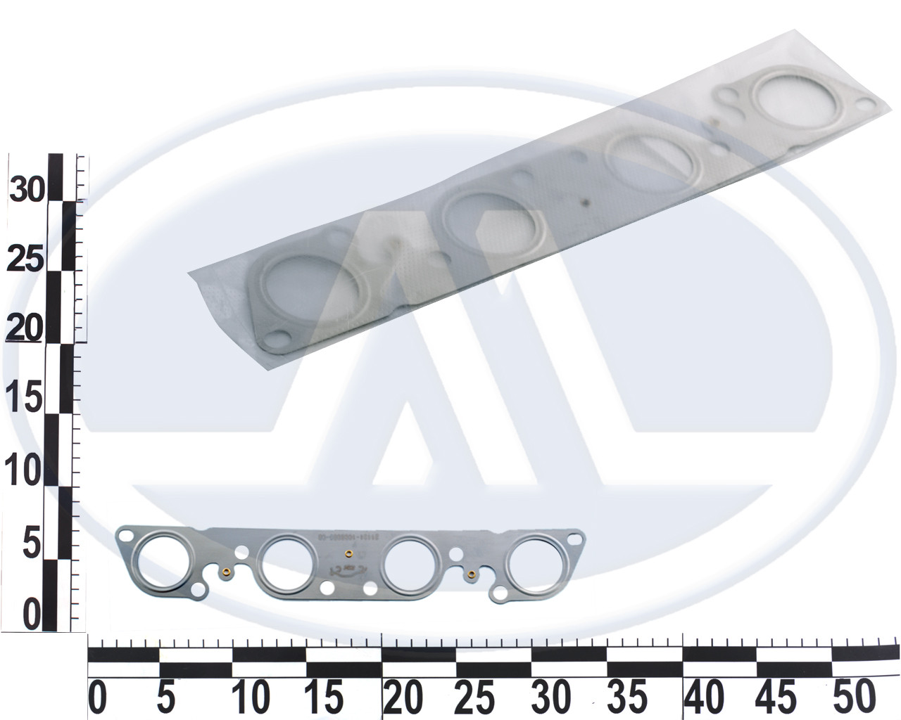 *Прокладка колектора ВАЗ 21124 дв. 1,6л 16 кл., 2х-шарова (випуск), фото 1