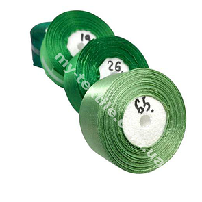 Стрічка атласна ширина 4 см Бобіна 23 м (25 ярдів) Фісташка №65