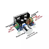 DC-DC знижувальний перетворювач XL4016E1. Регулятор напруги. БЖ, фото 2