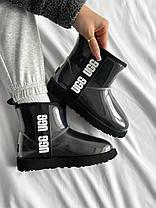 Зимові Жіночі Черевики UGG Classic Clear Mini Black / УГГ Класик Клір Міні Чорні, фото 3