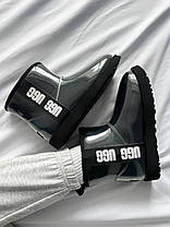 Зимові Жіночі Черевики UGG Classic Clear Mini Black / УГГ Класик Клір Міні Чорні, фото 4