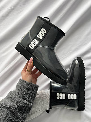 Зимові Жіночі Черевики UGG Classic Clear Mini Black / УГГ Класик Клір Міні Чорні, фото 1