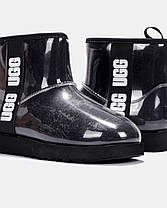 Зимові Жіночі Черевики UGG Classic Clear Mini Black / УГГ Класик Клір Міні Чорні, фото 5