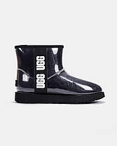 Зимові Жіночі Черевики UGG Classic Clear Mini Black / УГГ Класик Клір Міні Чорні, фото 2