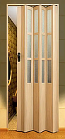 Двери Мускатный орех (гармошка) межкомнатные Vinci Decor Symfonia складная со стеклом