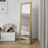 Зеркало в золотой оправе 170х50 большое для дома, напольные зеркала в полный рост примерочное в узкой раме