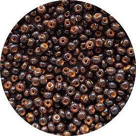 Великий чеський бісер 99110 розмір 6\0, коричневий травертин