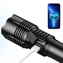 Ліхтар PLD-501 WHITE LASER LED PM10-TG, 1х26650, power bank, Waterproof, 1х18650/1х26650, power bank, ЗУ Type-C, zoom, фото 4