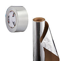 Алюминиевая бумага для сауни/дома Bonfire 31,25м.кв (1,25м*25м) + СКОТЧ алюминиевый 25микрон
