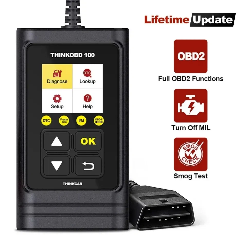 Авто сканер THINKOBD 100, THINKCAR, OBD2, видалення помилок, діагностика