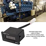 Лічильник мотогодин, вольтметр, таймер бензогегнератора 90-250 вольт фішка, фото 4