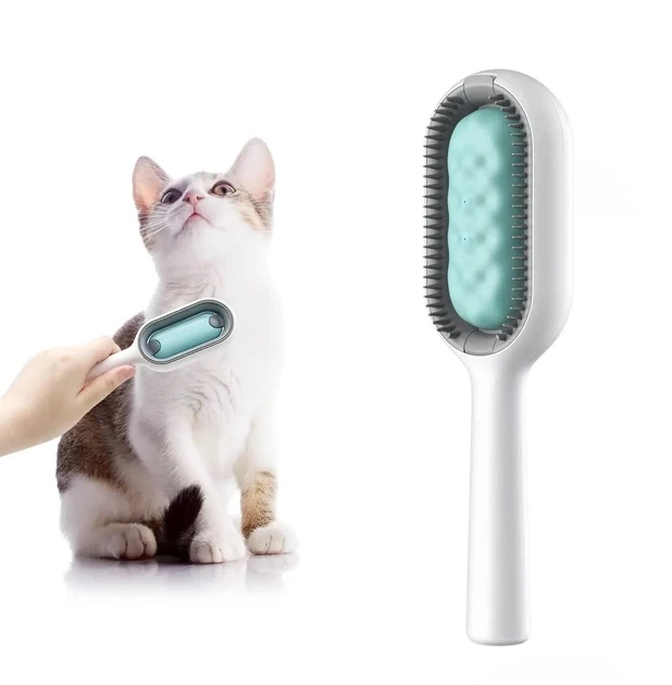 Щітка для сухого та вологого вичісування собак та котів Pet Gravity 4в1 Pet Grooming Comb Зелений YU227