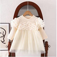 Детское нарядное белое платье для девочки