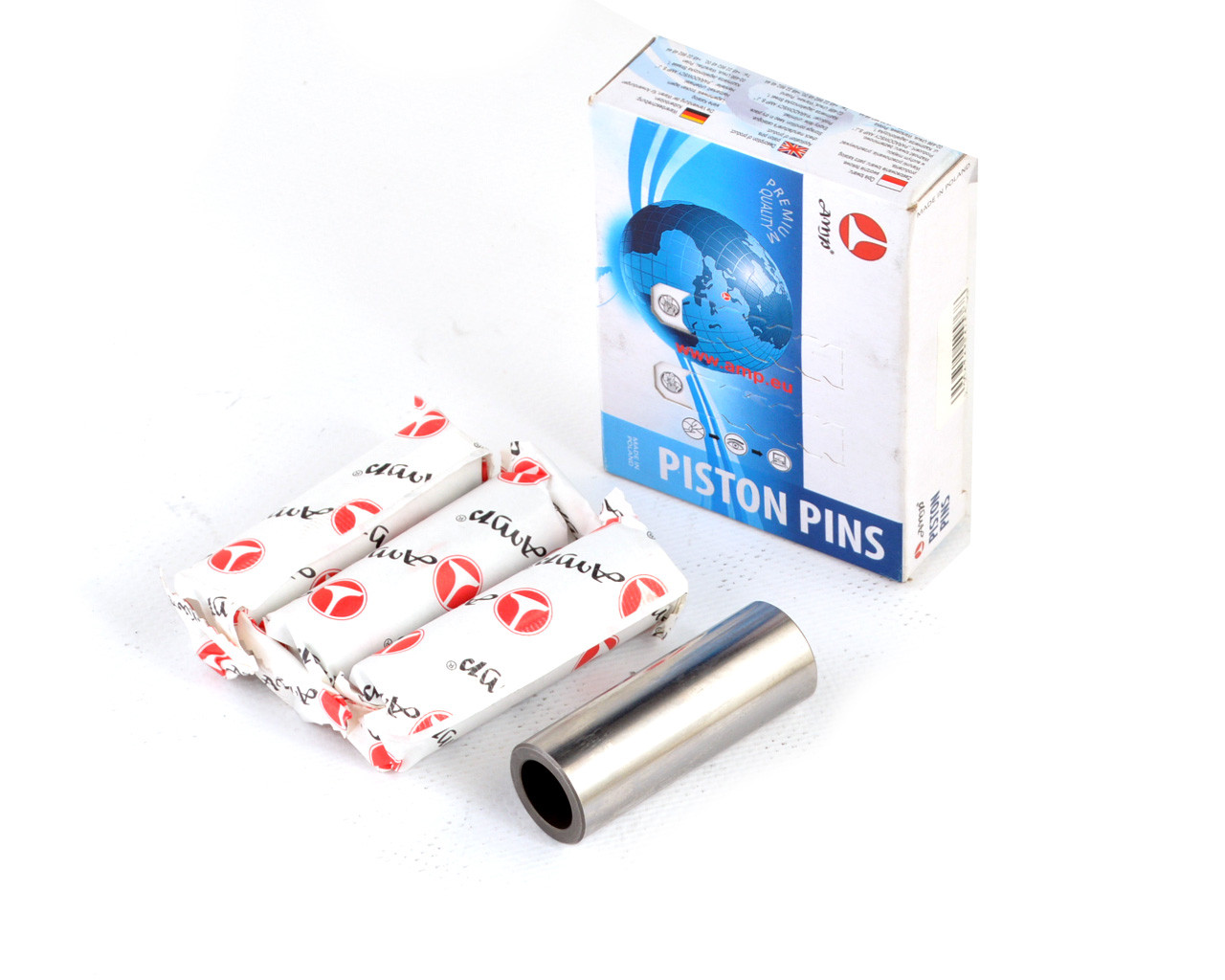 Палець поршневий ВАЗ 2110, 2108 червоний, (клас 3) (к-т 4 шт.), фото 1