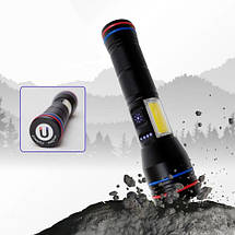 Ліхтар PLD-231 WHITE LASER LED PM10-TG+COB (white+red), 1х26650, power bank, ЗУ Type-C, фото 5