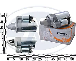 Стартер ВАЗ 2110-12, 2170-72, 1117-19 під 2 шпильки редукторний 11 зуб. з посиленою КПП