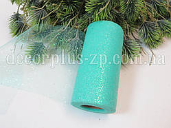 Фатин з дрібними блискітками, м'ятний