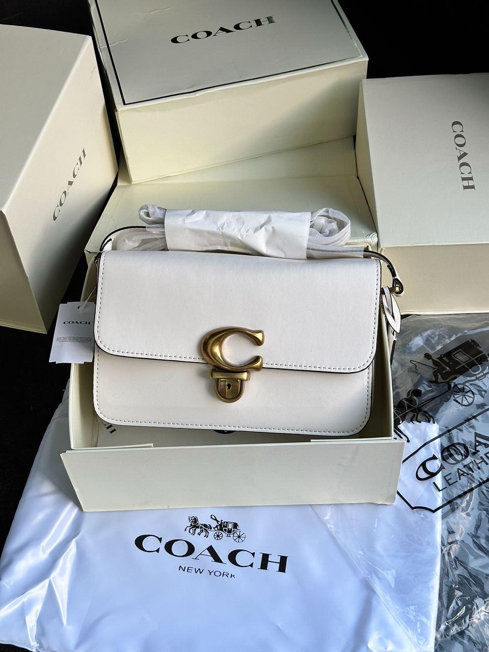 Жіноча Сумка Coach Studio Shoulder Bag Chalk Premium