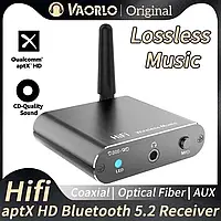 Музыкальный ресивер aptX-HD, Bluetooth 5.2. Адаптер AUX, Toslink.