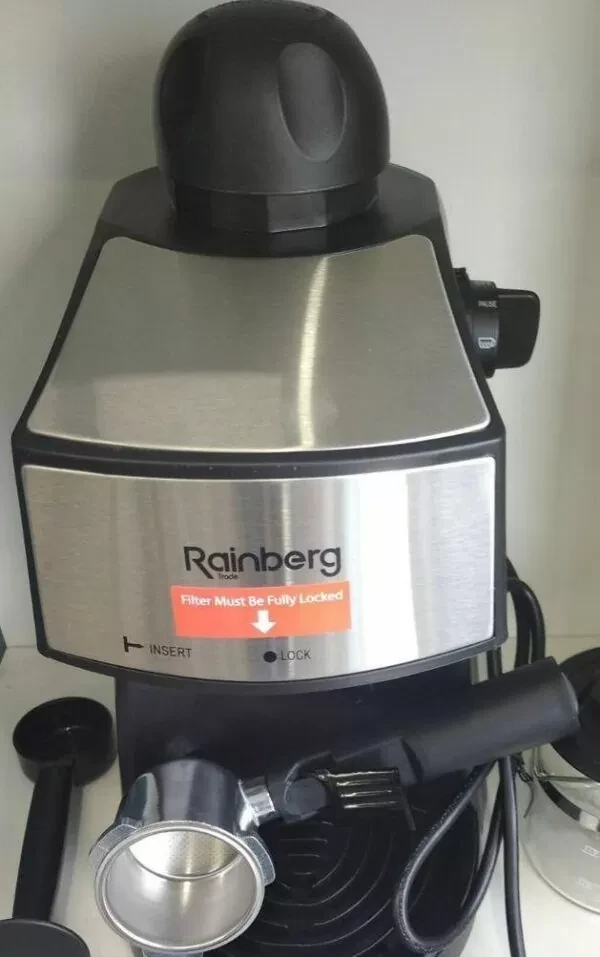 "Утро начинается с идеального эспрессо" - Кофеварка рожковая Espresso Rainberg RB-8111 с капучинатором - фото 4 - id-p1997557387