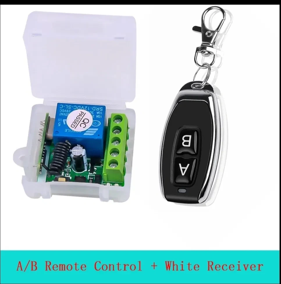Бездротовий радіорабивний перемикач, радіореле + пульт, брелок, фото 1