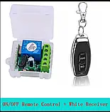 Бездротовий радіорабивний перемикач, радіореле + пульт, брелок, фото 3