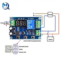 XH-M608 модуль керування зарядкою, контроллер заряда/разряда АКБ, 10А