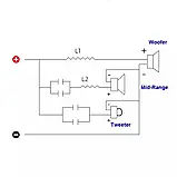 Кросовер 3-смуговий. Фільтр частотний, 150 W. Акустичний. Аудіо, фото 3