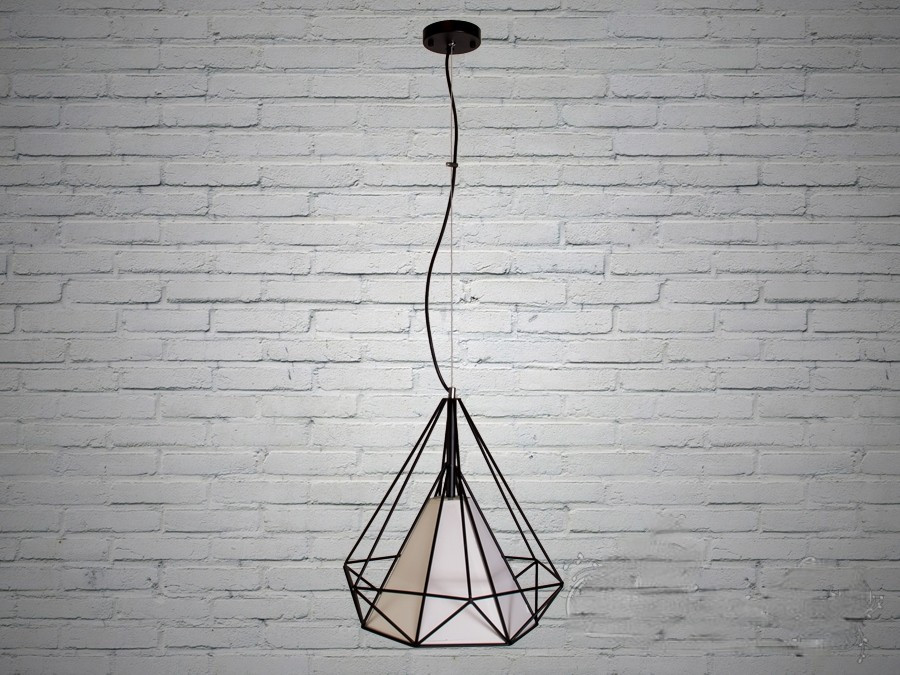 Світильник-підвіс у стилі Лофт чорний + білий 1078/1-380mm