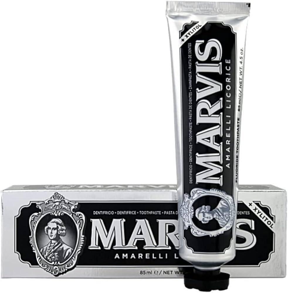 Зубна паста зі смаком лакриці та м'яти Marvis Amarelli Licorice 85мл. Освіжаюча проти нальоту та карієсу