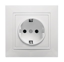 Розетка одномісна з заземленням серія "ЕЛЕГАНТ" ТМ"MARSHEL"