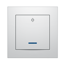 Вимикач одноклавішний з LED підсвічуванням прохідний серія "ІДЕАЛ" ТМ"MARSHEL"