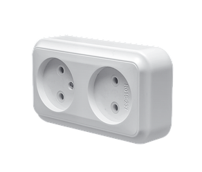 Розетка двомісна серія "МАГЛЕВ" ТМ"MARSHEL"