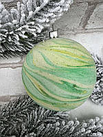 Шары на елку с глиттерным покрытием "Мрамор", новогодняя коллекция, d-10 см (цена за 1 шт)