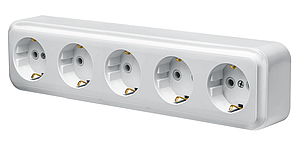 Розетка п'ятимісна з заземленням серія "МАГЛЕВ" ТМ"MARSHEL"