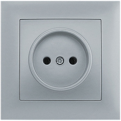 Розетка одномісна серія "IDEAL GRAFFITE" ТМ"MARSHEL"