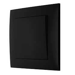 Вимикач одноклавішний серія "IDEAL BLACK" ТМ"MARSHEL"