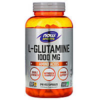 L-глютамин L-Glutamine Now Foods Sports двойной силы 1000 мг 240 вегетарианских капсул TH, код: 7701211